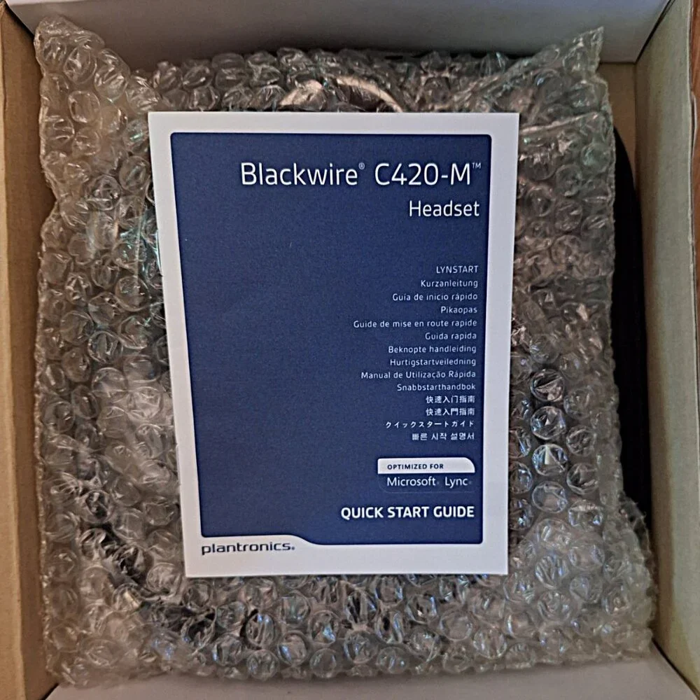 Plantronics Blackwire C420-M Corded Headset Optimized for Microsoft NOB